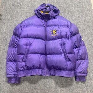 VTG UW University Of Washington Puffer Jacket Men's 2XL Pro Player Stained
